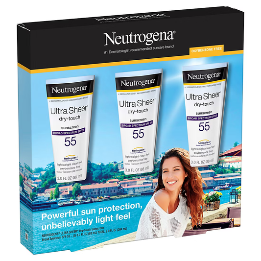 Neutrogena Ultra Sheer Dry-Touch Sunscreen Lotion, 3 ct.