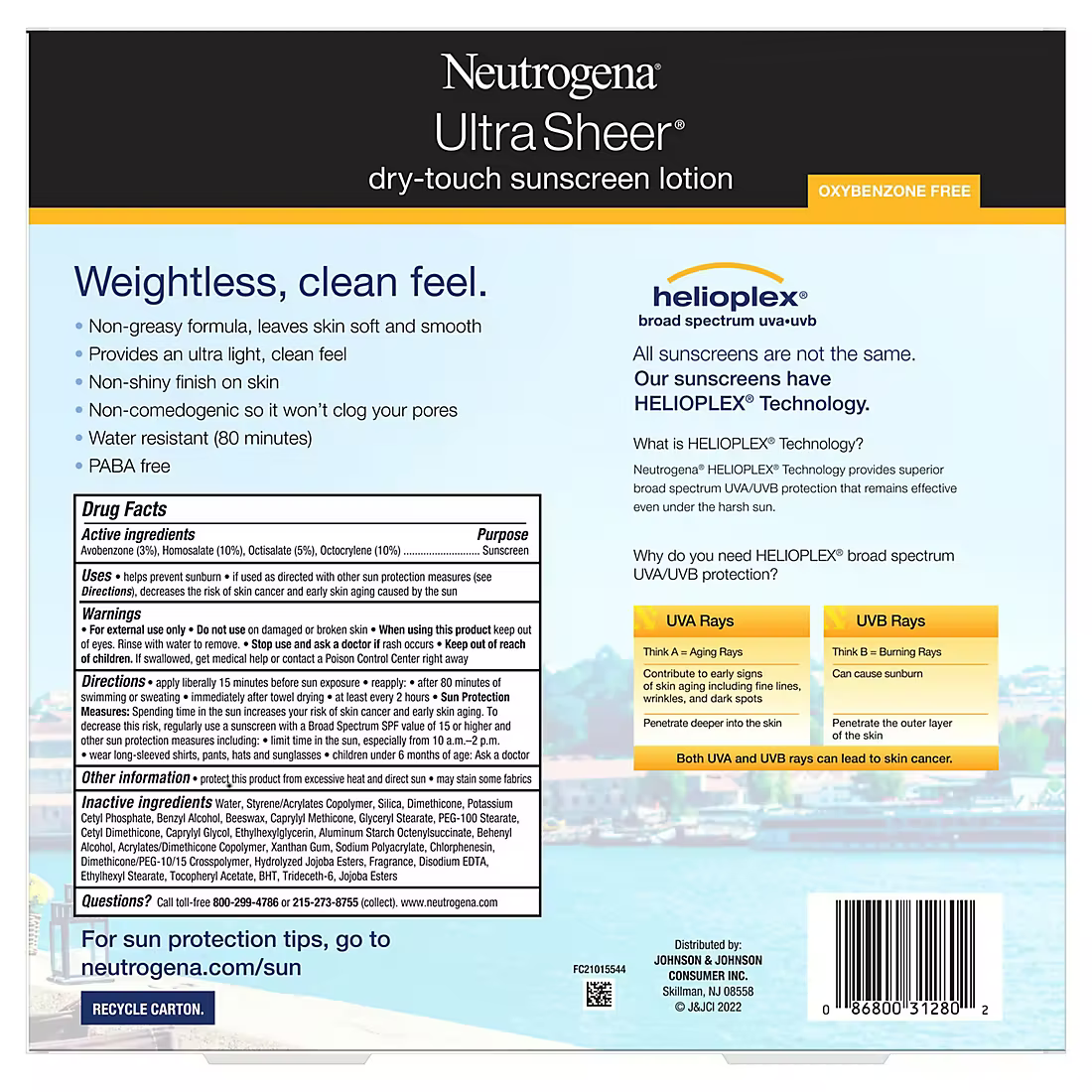 Neutrogena Ultra Sheer Dry-Touch Sunscreen Lotion, 3 ct.