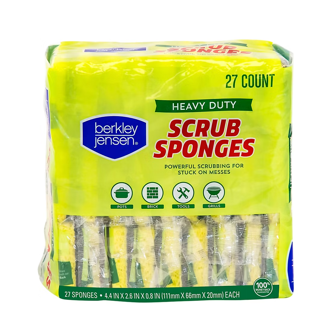 Berkley Jensen Heavy Duty Cellulose Scrub Sponges, 27 ct.