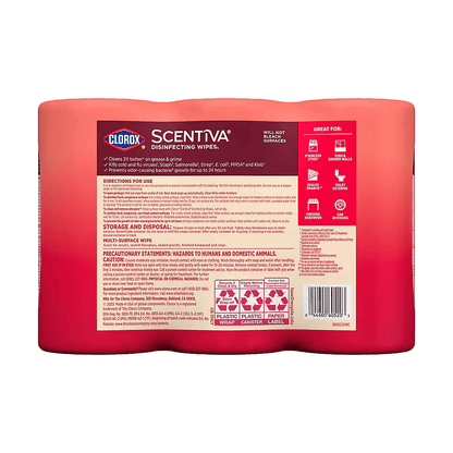 Clorox Scentiva Bleach Free Cleaning Wipes, 3 pk/90 ct. - Tahitian Grapefruit Splash