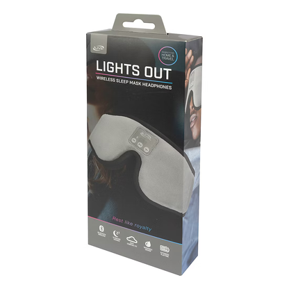 iLive Lights Out Wireless Sleep Mask Headphones - Gray