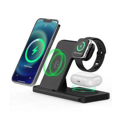 Energizer 3-in-1 15W Wireless Charging Station - Black