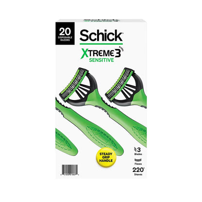 Schick Xtreme 3 Disposable Razors for Men, 20 ct.