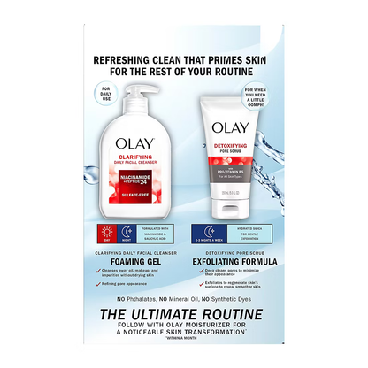 Olay Facial Cleansing Duo, 16 fl. oz. Face Wash and 5 fl. oz. Pore Scrub