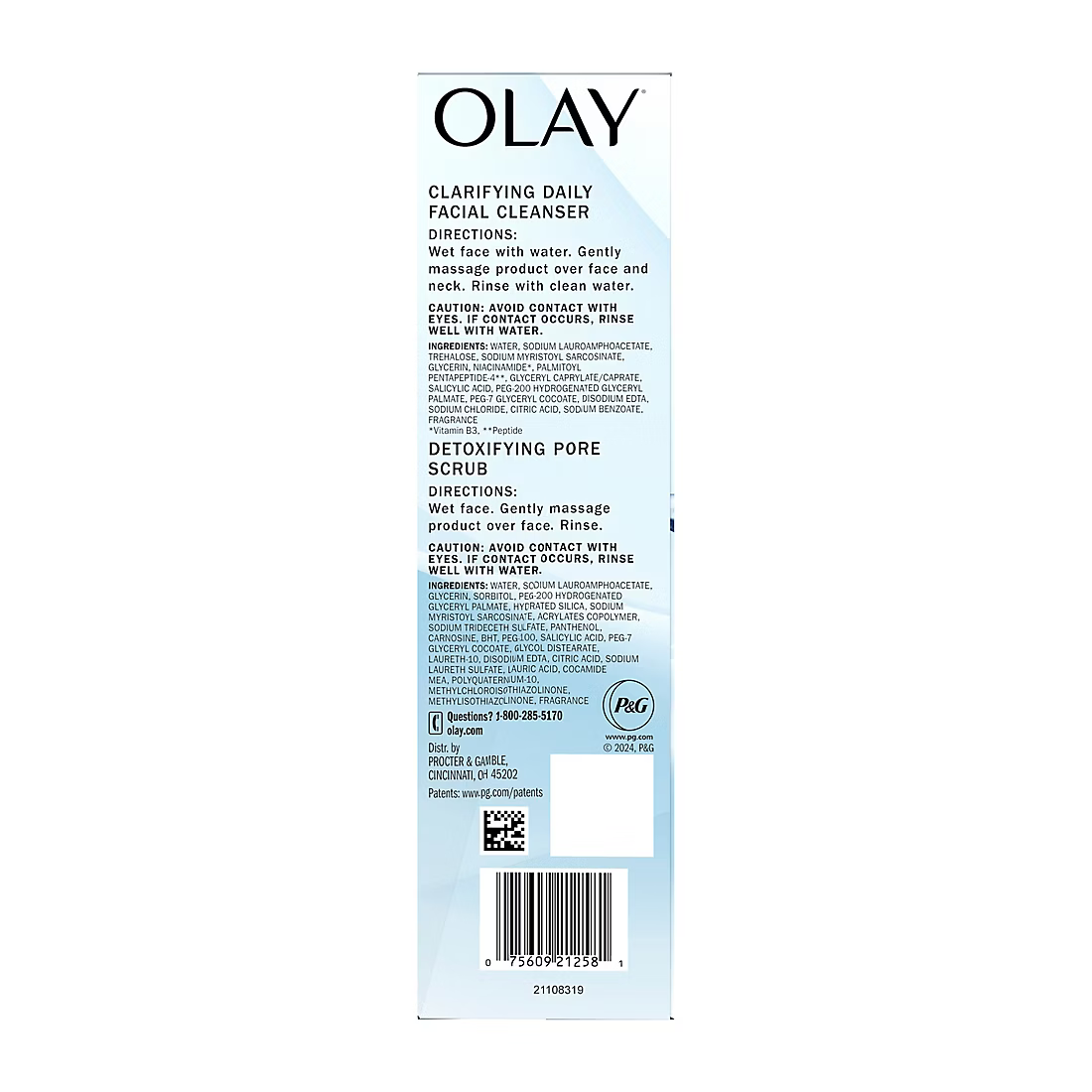 Olay Facial Cleansing Duo, 16 fl. oz. Face Wash and 5 fl. oz. Pore Scrub